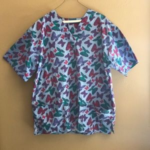 Butterfly Scrub Top